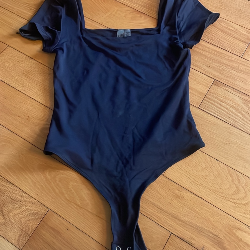 Black short sleeve bodysuit